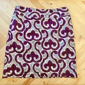 NWOT Ann Taylor Patterned Skirt Purple